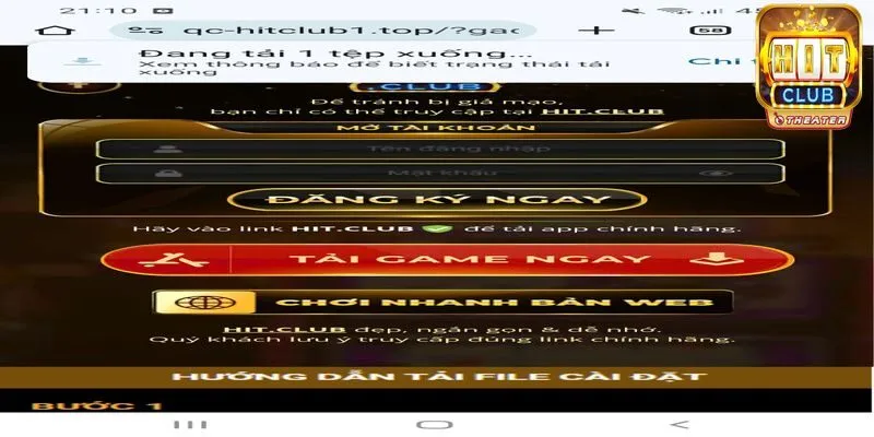 Tải Hitclub cho thiết bị sử dụng hệ điều hành Android